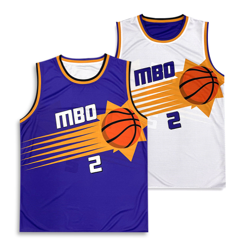 Custom Blue White Reversible Practice Basketball Jersey