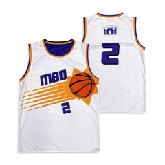 Custom Blue White Reversible Practice Basketball Jersey