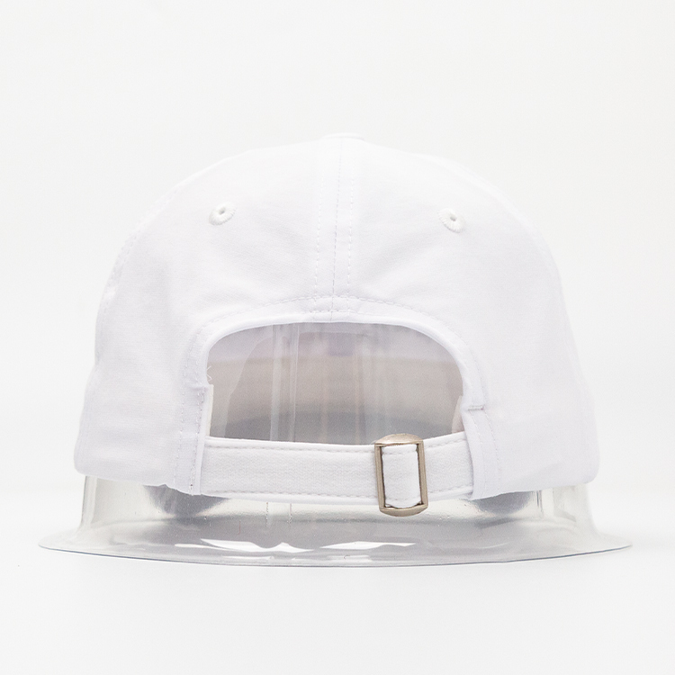 Sports Hat White Embroidery Unstructured Baseball Cap