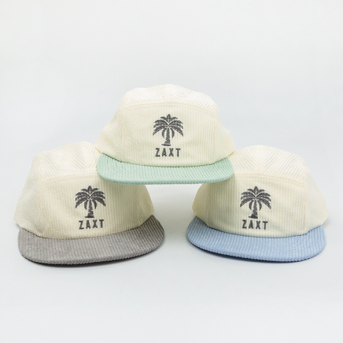 Custom Corduroy Snapback Cap Embroidery Camp Hat
