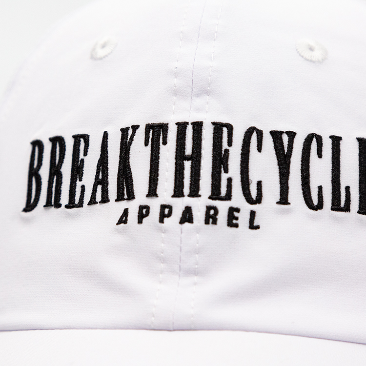 Sports Hat White Embroidery Unstructured Baseball Cap