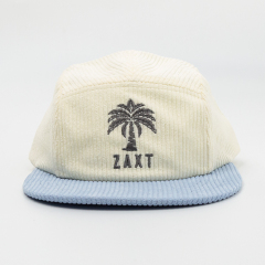 Custom Corduroy Snapback Cap Embroidery Camp Hat