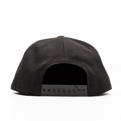 Flat-Brimmed Hat Embroidery Black Baseball Cap