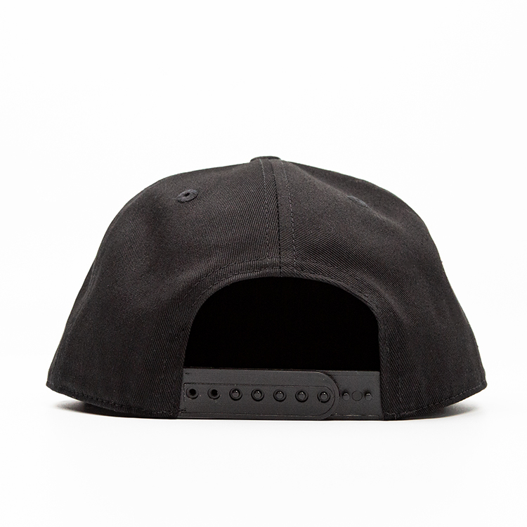 Flat-Brimmed Hat Embroidery Black Baseball Cap