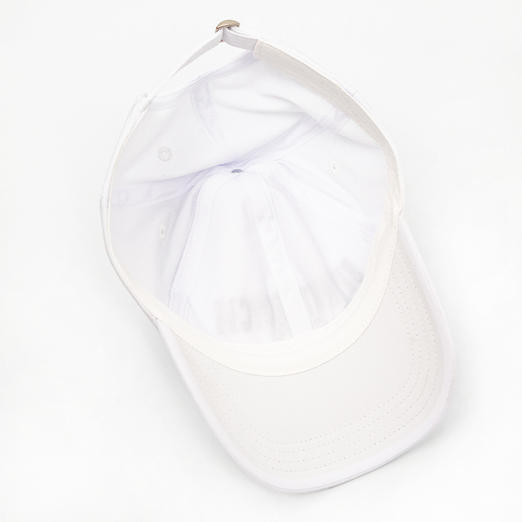Sports Hat White Embroidery Unstructured Baseball Cap
