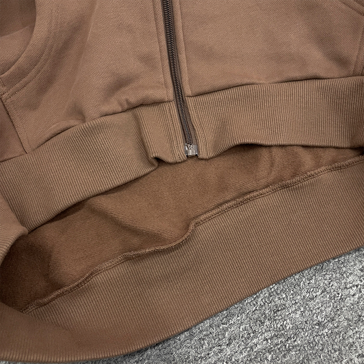 Fashion Sports Hooded Embroidery Design Zip-Up Sweatshirt