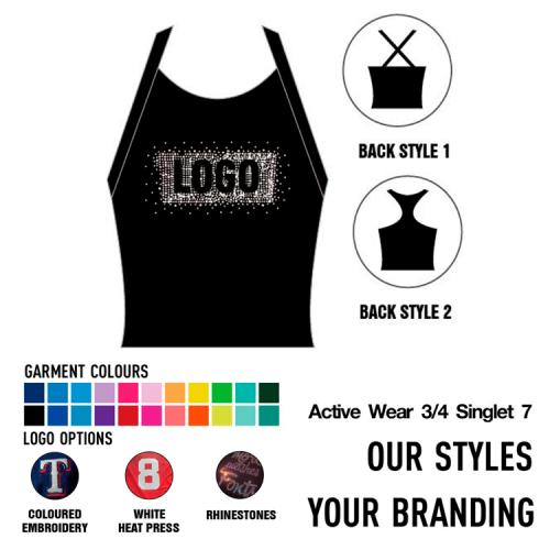 Active wear 3/4 Singlets