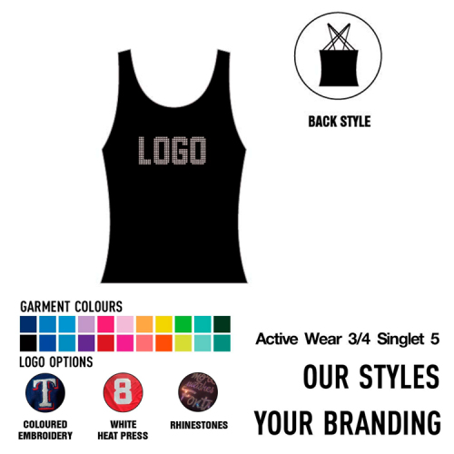 Active wear 3/4 Singlets-5