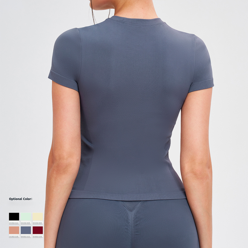 Premium High Elasticity Short Sleeve Yoga Tops