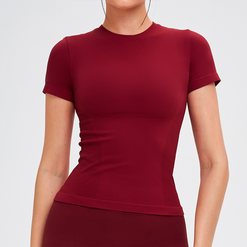 Premium High Elasticity Short Sleeve Yoga Tops