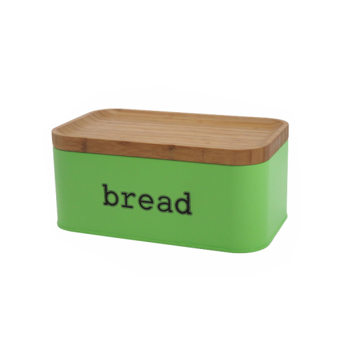 Rectangle bread bin with bamboo lid