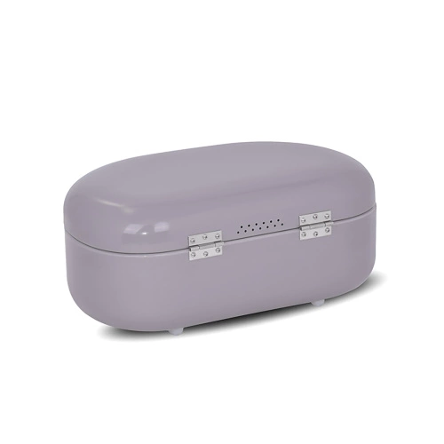 Bean shape bread bin with aluminium handle