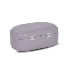 Bean shape bread bin with aluminium handle