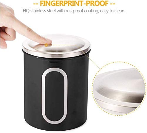 Window kitchen canister with lid