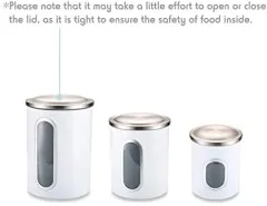 Window kitchen canister with lid