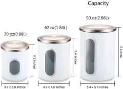 Window kitchen canister with lid