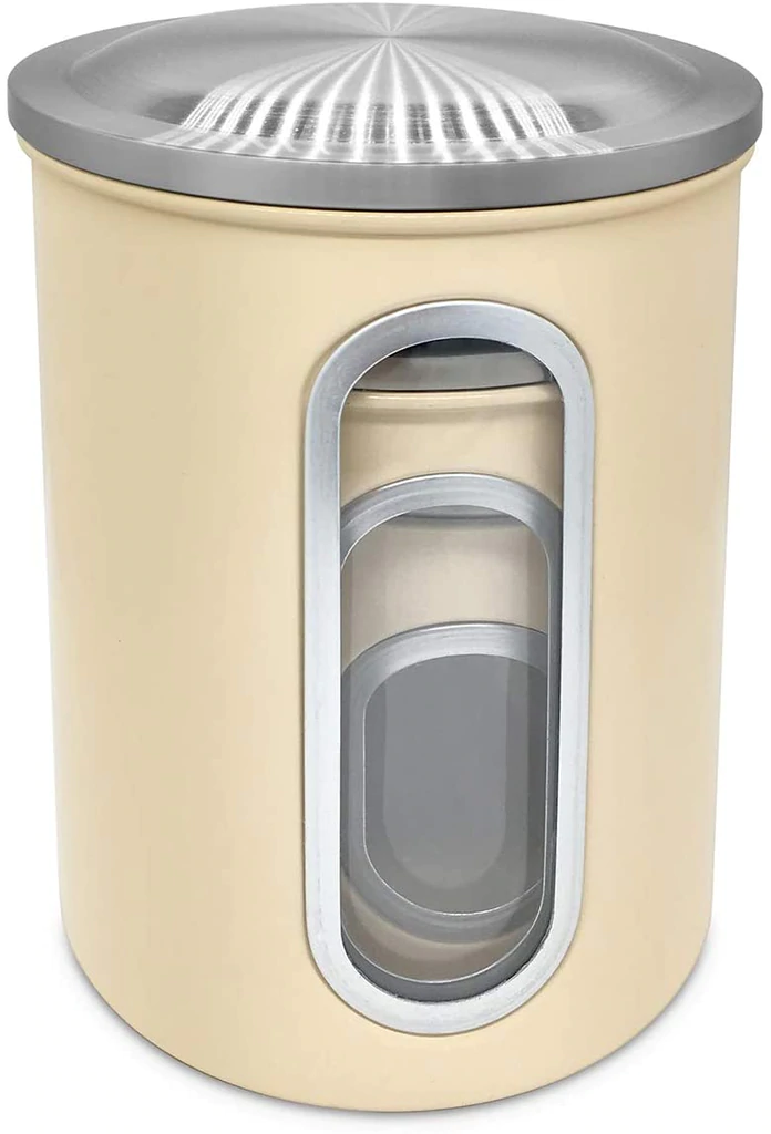 Window kitchen canister with lid