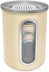 Window kitchen canister with lid