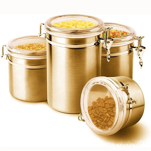 Stainless steel clamp lid container