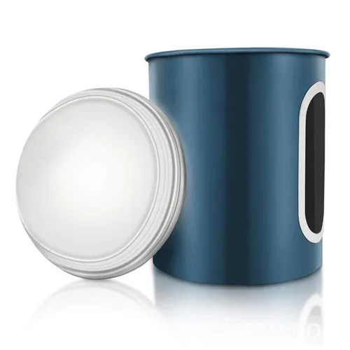 Window kitchen canister with lid