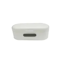 Large metal oval bread bin with viewing window