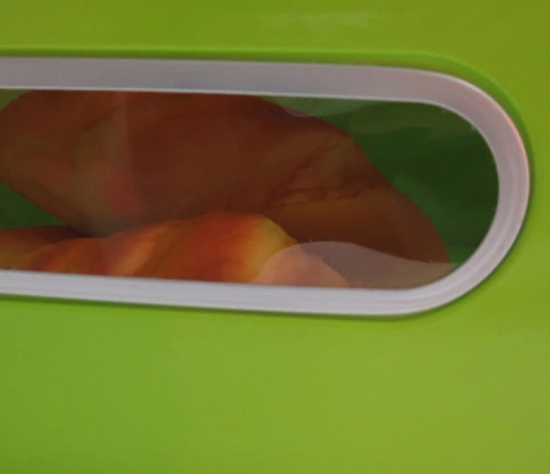 Large rectangle bread bin with window