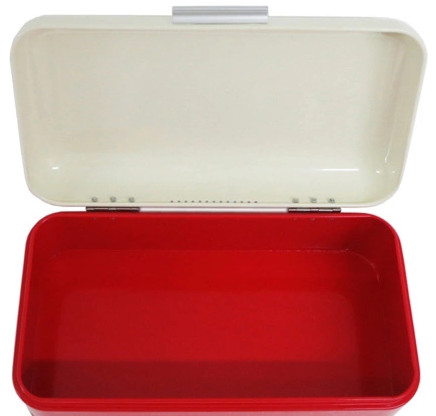Rectangle bread storage with aluminum handle