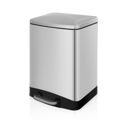 12L Rectangle Shape Brush Finish Foot Step Bin