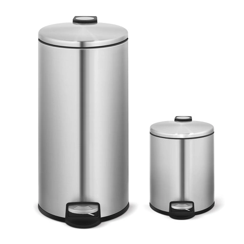 30L Kitchen Foot Step Bin in Stainless Steel