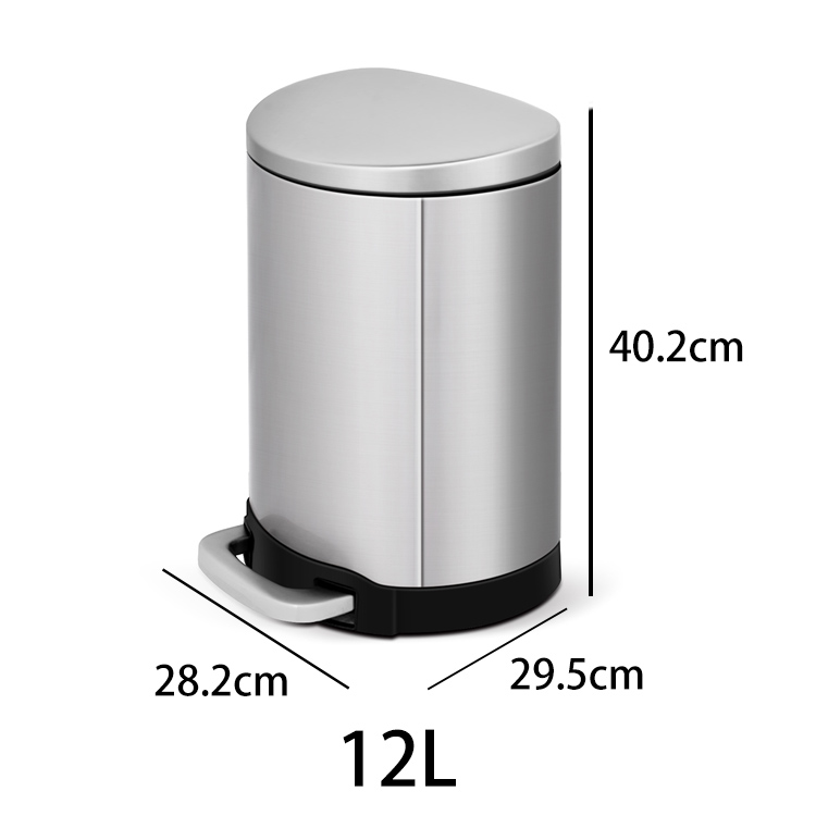 12L D Shape Design Kitchen Garbage Bins
