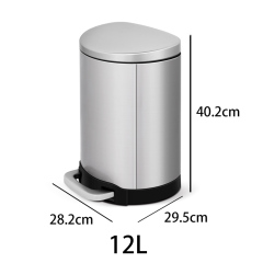 12L D Shape Design Kitchen Garbage Bins