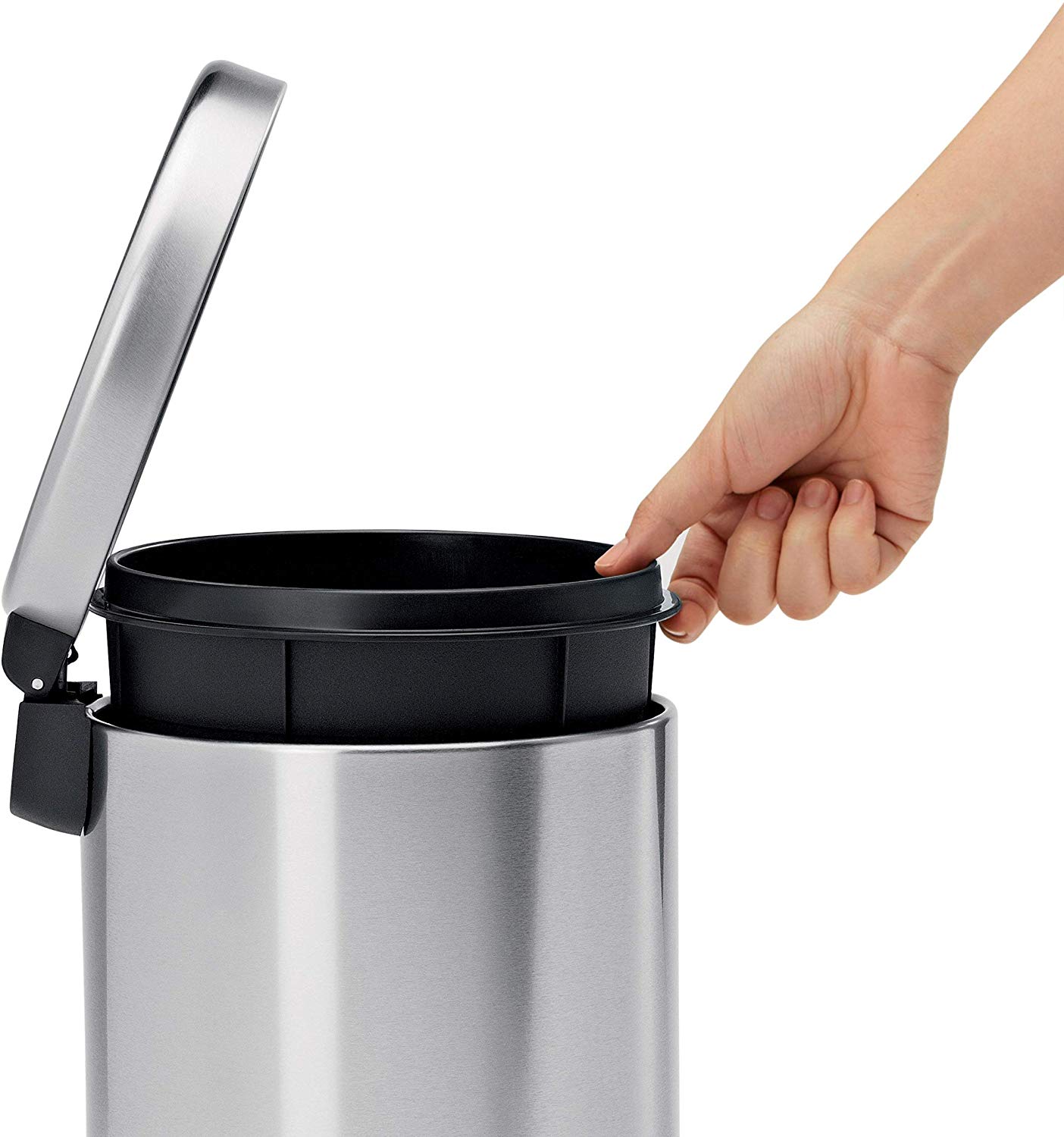 Round Step Trash Can for Home Storage