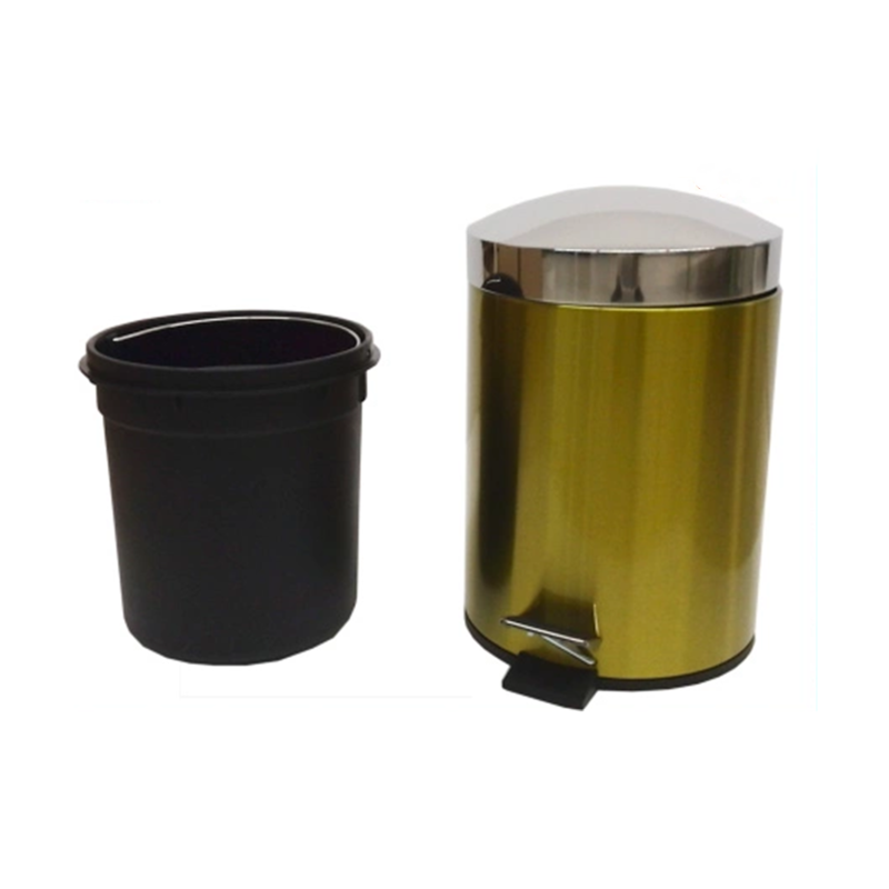 Modern Slim Round Shape Stainless Steel Waste Bin
