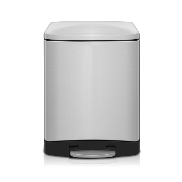 12L Rectangle Shape Brush Finish Foot Step Bin