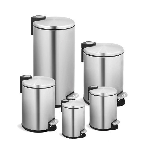 30L Kitchen Foot Step Bin in Stainless Steel