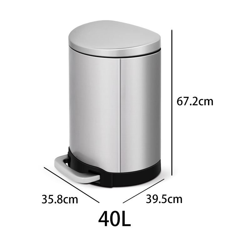 40L D Shape Kitchen Garbage Can