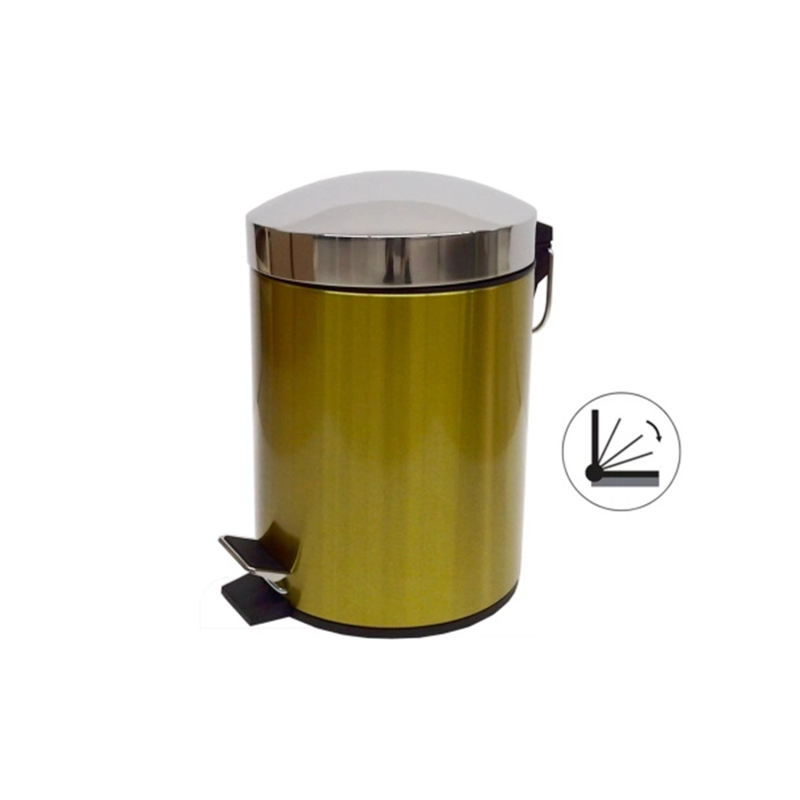 Metal foot operated waste bin