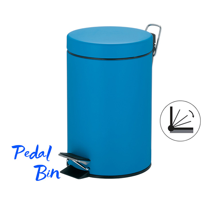 12L Mirror Finish Round Shape Foot Step Bin
