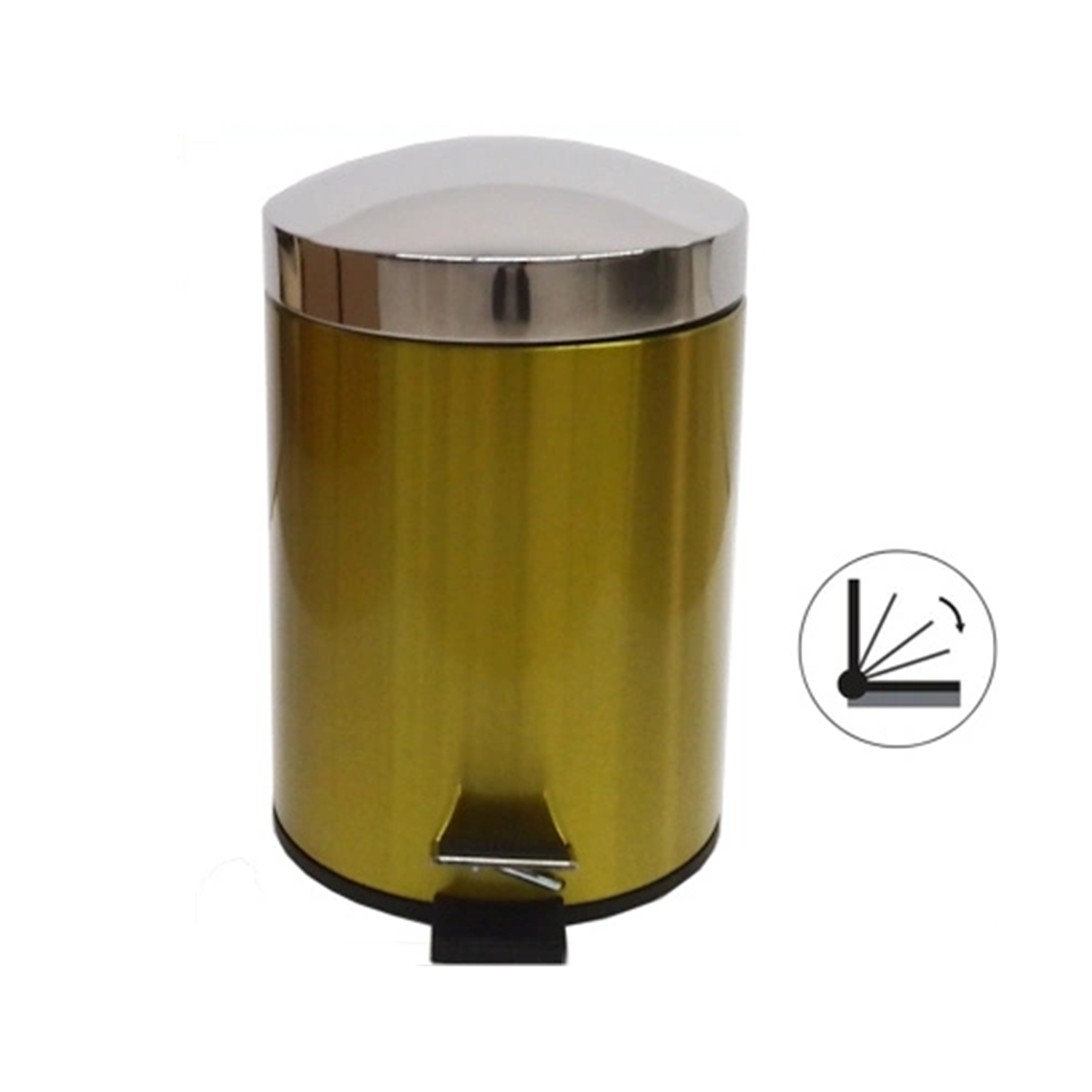 Metal foot operated waste bin