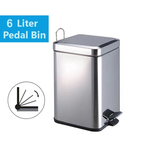 Foot pedal Stainless Steel Trash Can,Pedal Trashcan