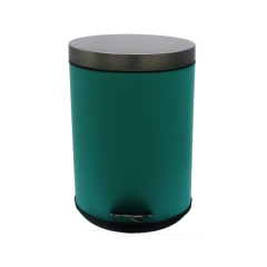 Oval shape design powder coating foot pedal bin
