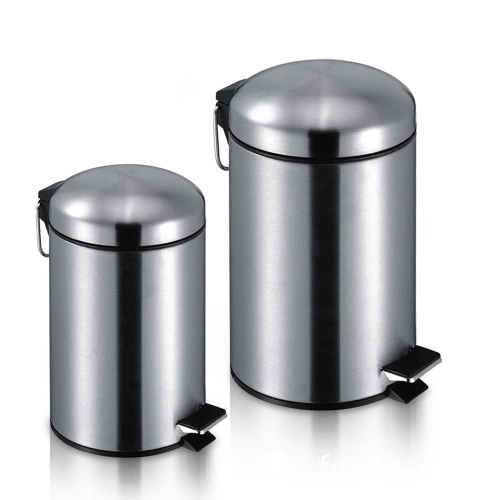 Round Stainless Steel Pedal Rubbish Bin
