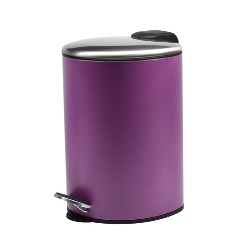 1.3 Gallon Thin Lid Bathroom Pedal Bin