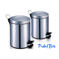 Hotel Stainless Steel Round Metal Garbage Can