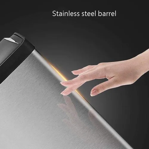 Stainless Steel Recycling Bin 3 Compartments Trash Bin