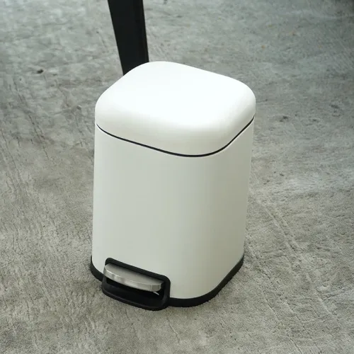 Slow Drop Anti-fingerprint Pedal Stainless Steel Trash Can