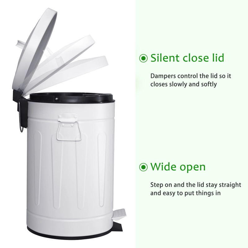 White Garbage Can Combo