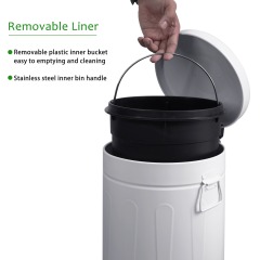 White Garbage Can Combo