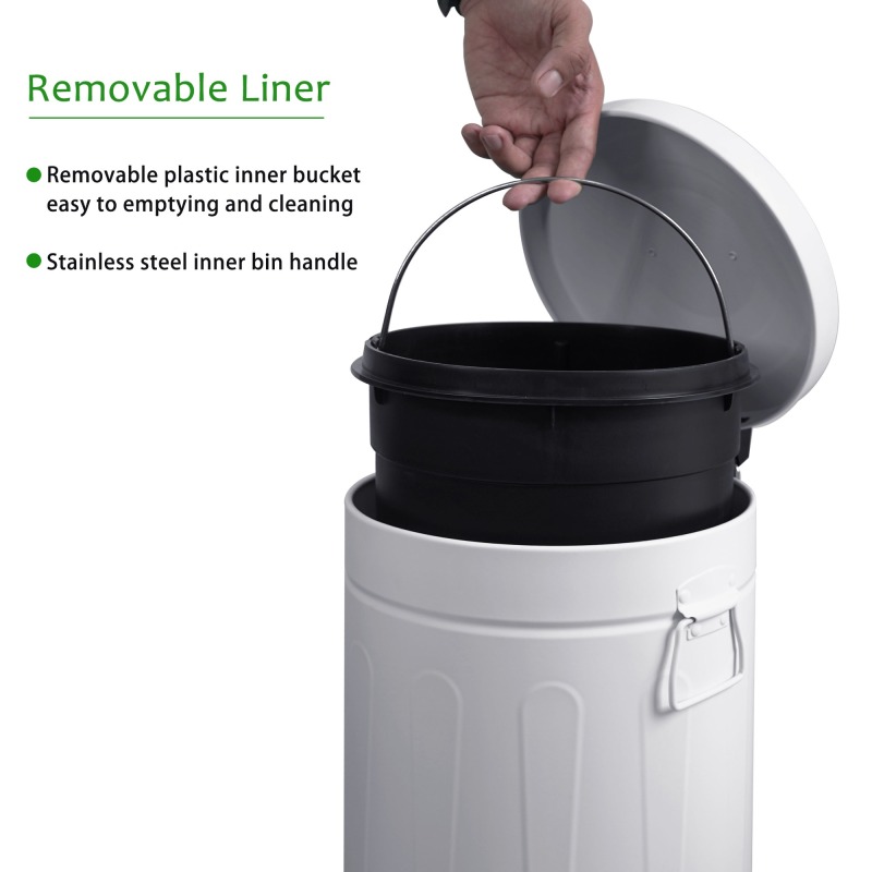 White Garbage Can Combo