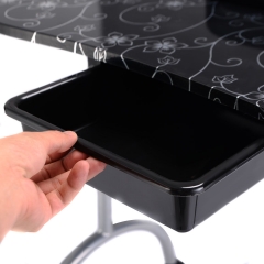 black color foldable salon furniture manicure table with carry bag